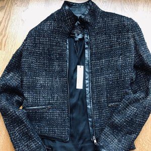 THEYSKENS' THEORY Fuille Jarbon Tweed Jacket Black